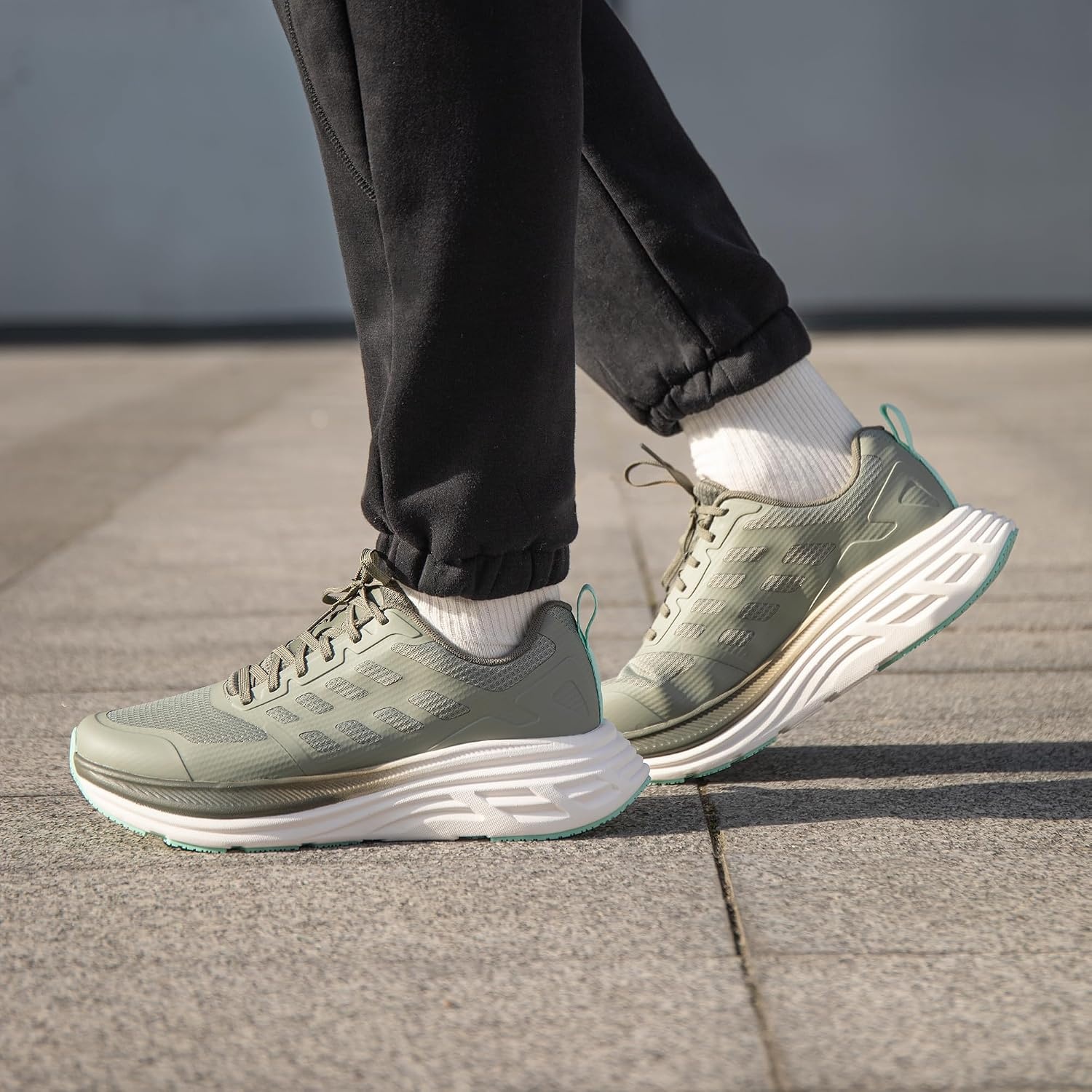 image:imageNORTIV 8 Mens Walking Running Tennis Shoes SneakersGreyish Green