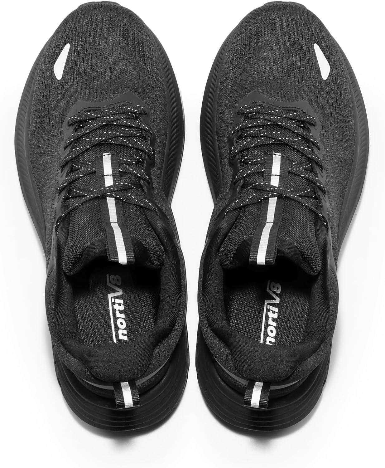 image:imageNORTIV 8 Mens Walking Shoes Running Tennis SneakersAll Black