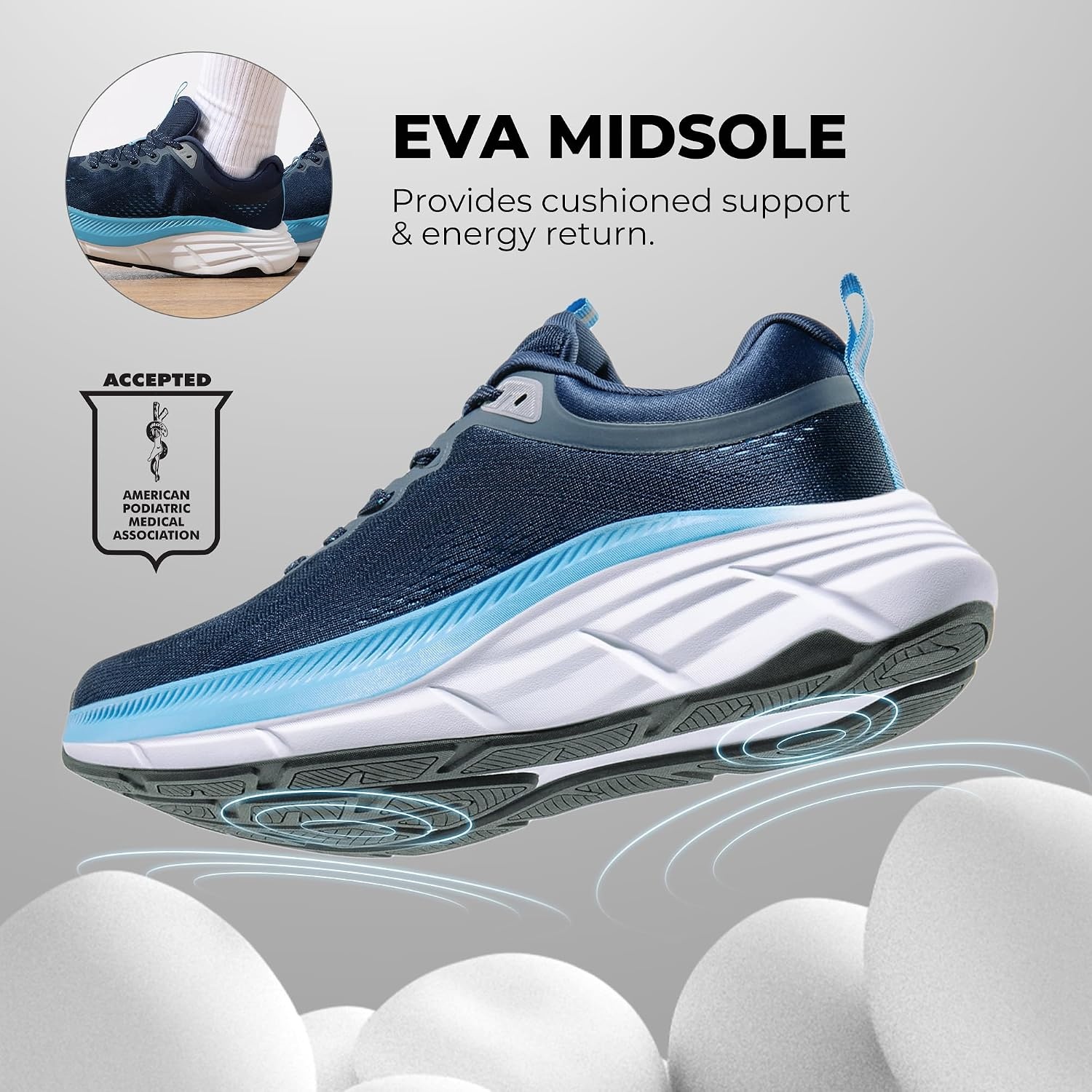 image:imageNORTIV 8 Mens Walking Shoes Running Tennis SneakersBlue
