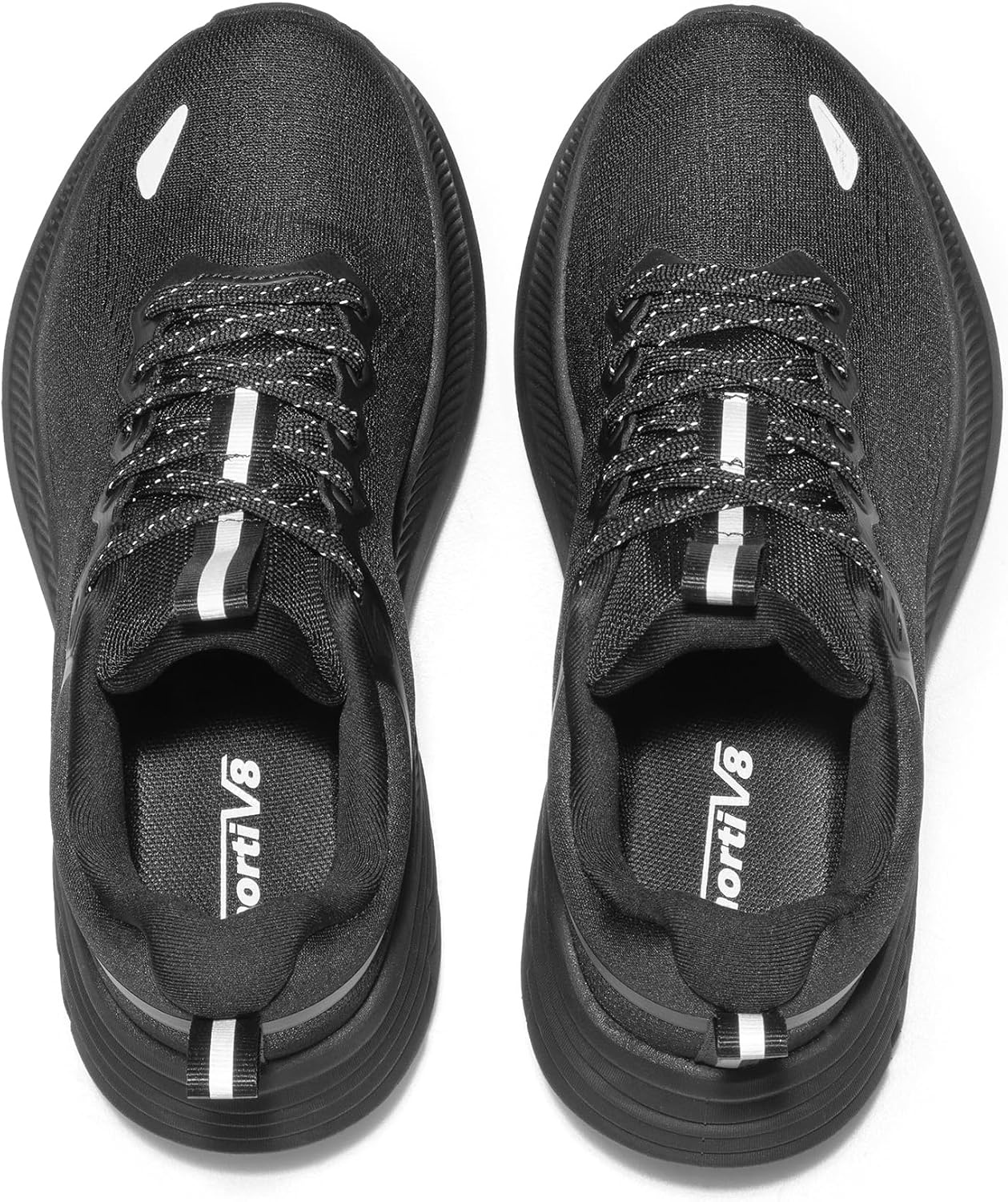 image:imageNORTIV 8 Womens Walking Shoes Running Tennis SneakersAll Black