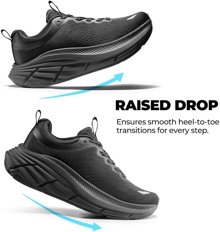image:imageNORTIV 8 Womens Walking Shoes Running Tennis SneakersAll Black