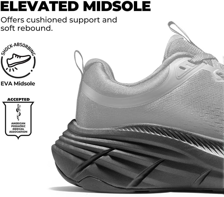 image:imageNORTIV 8 Womens Walking Shoes Running Tennis SneakersAll Black