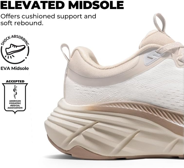 image:imageNORTIV 8 Womens Walking Shoes Running Tennis SneakersBeigeKhaki