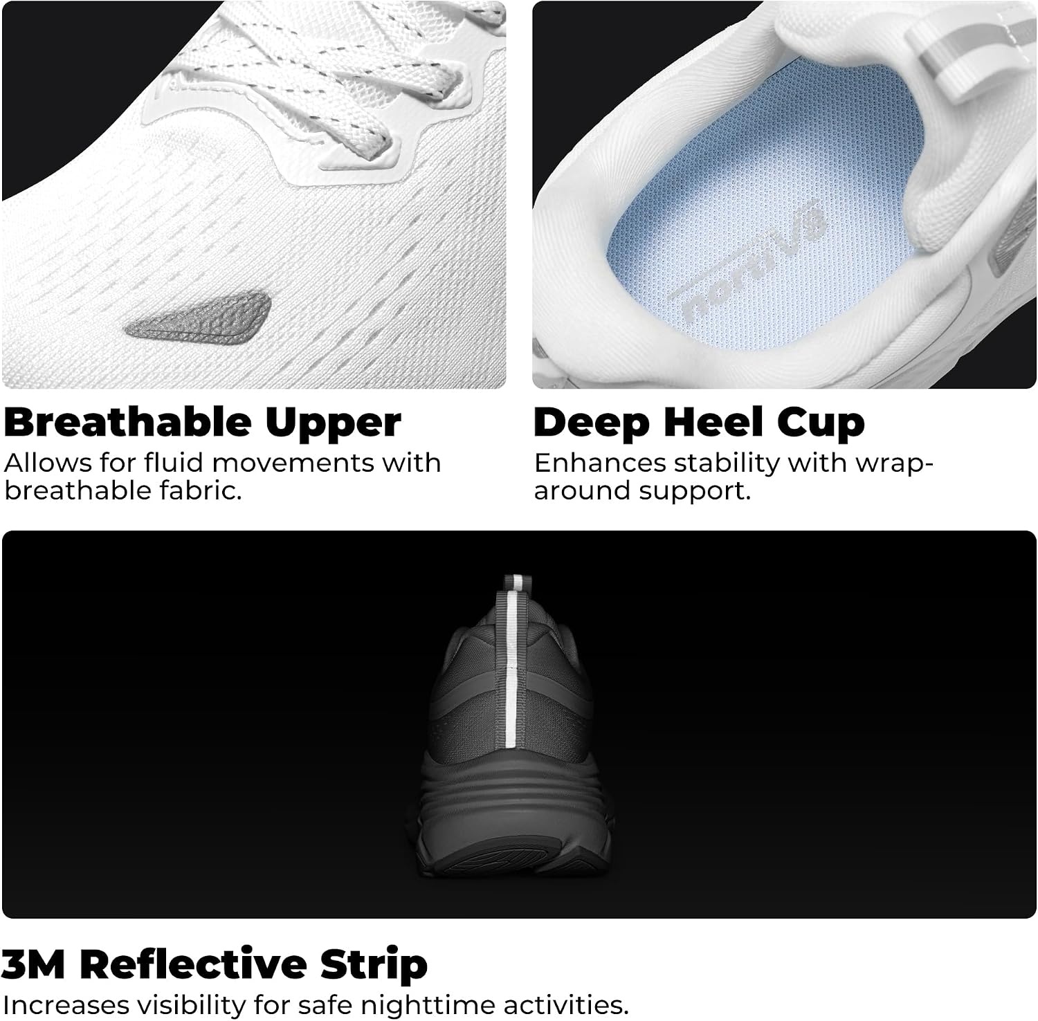 image:imageNORTIV 8 Womens Walking Shoes Running Tennis SneakersWhite