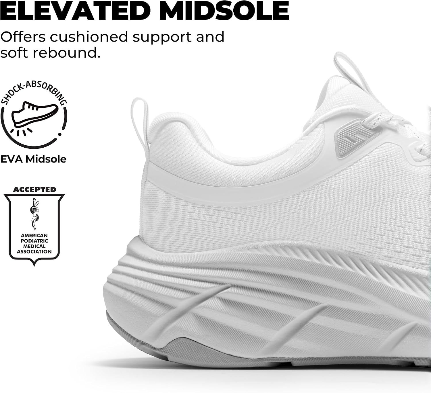 image:imageNORTIV 8 Womens Walking Shoes Running Tennis SneakersWhite