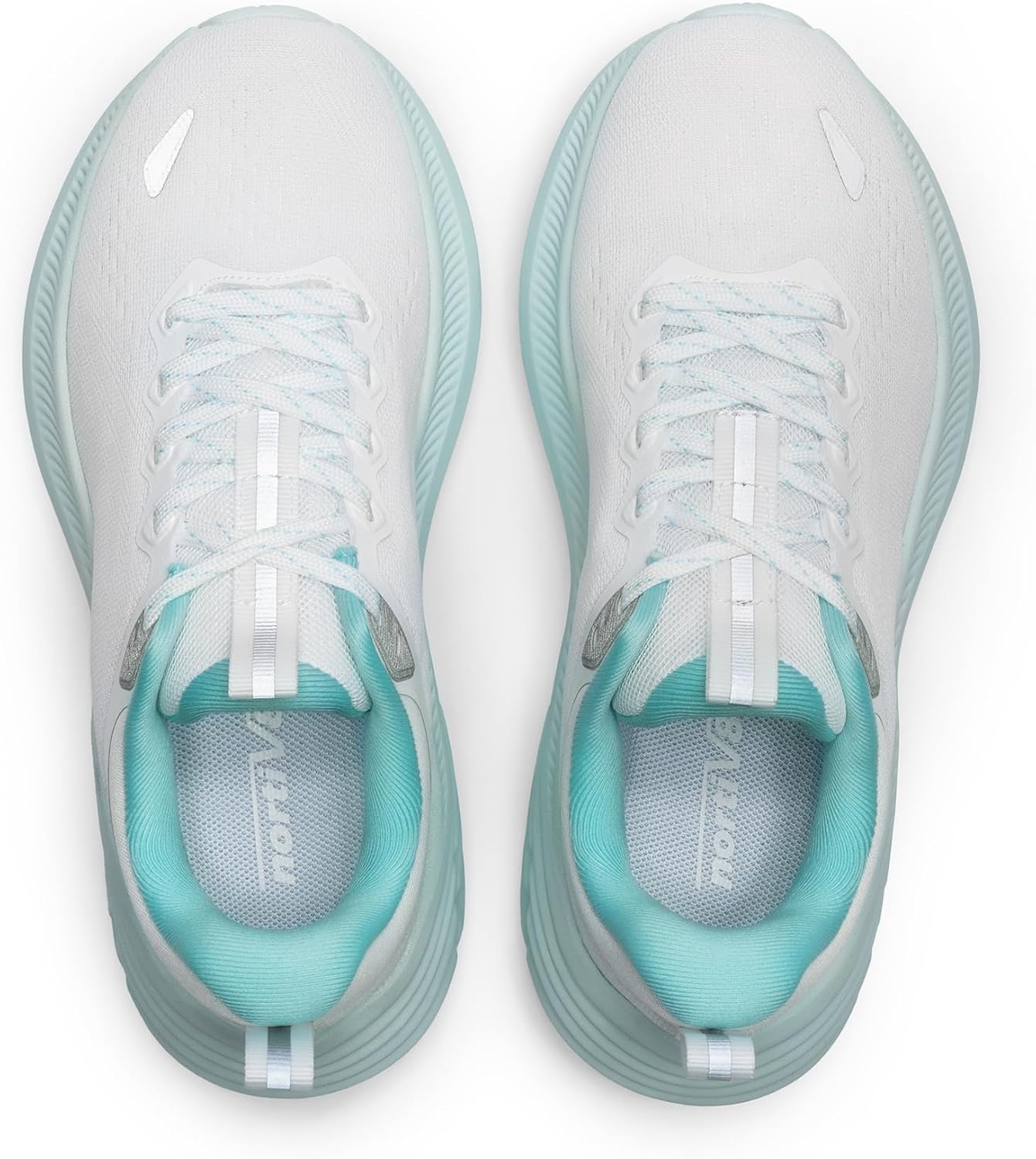 image:imageNORTIV 8 Womens Walking Shoes Running Tennis SneakersWhiteBlue