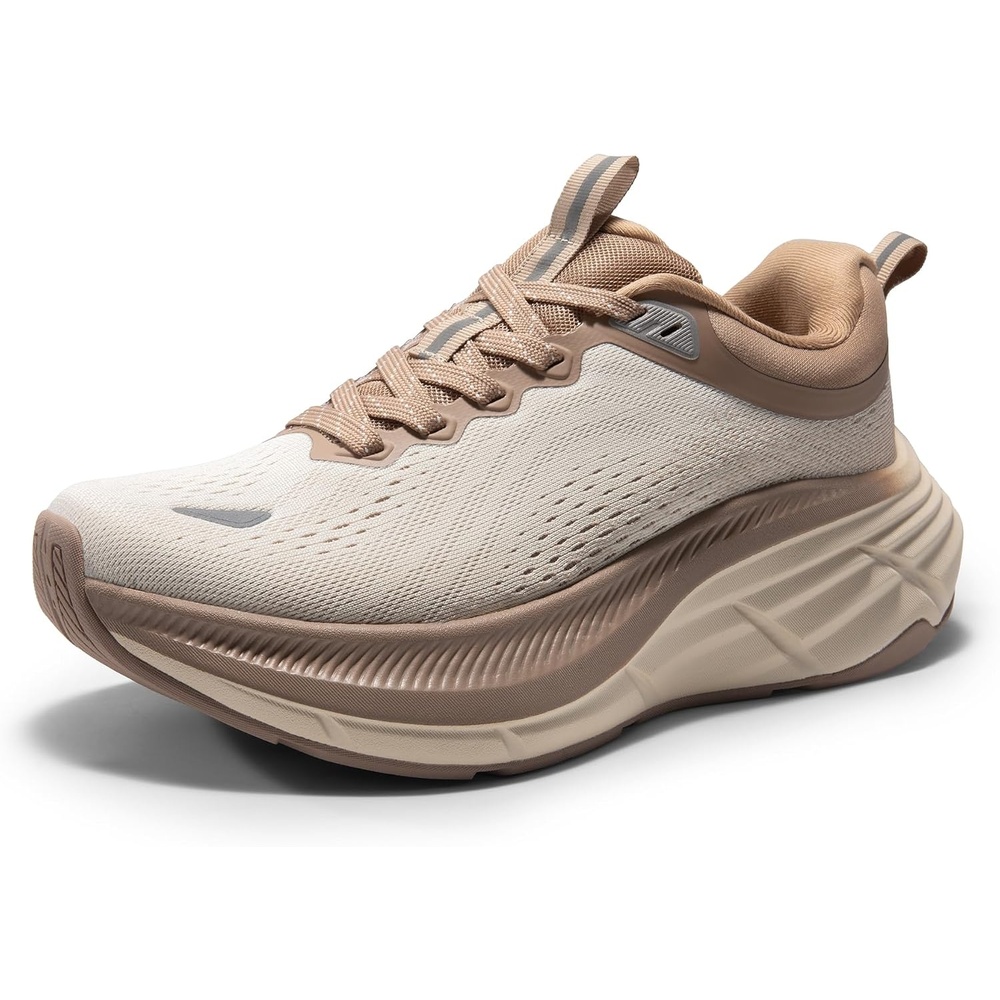 image:imageNORTIV 8 Womens Walking Shoes Running Tennis SneakersBeigeKhaki