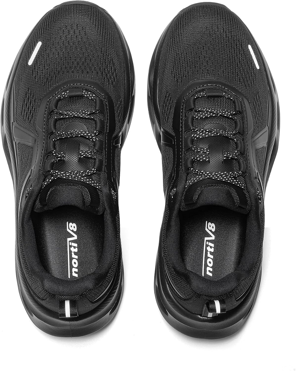 image:imageNORTIV 8 Womens Cushioned Walking Fashion SneakersAll Black