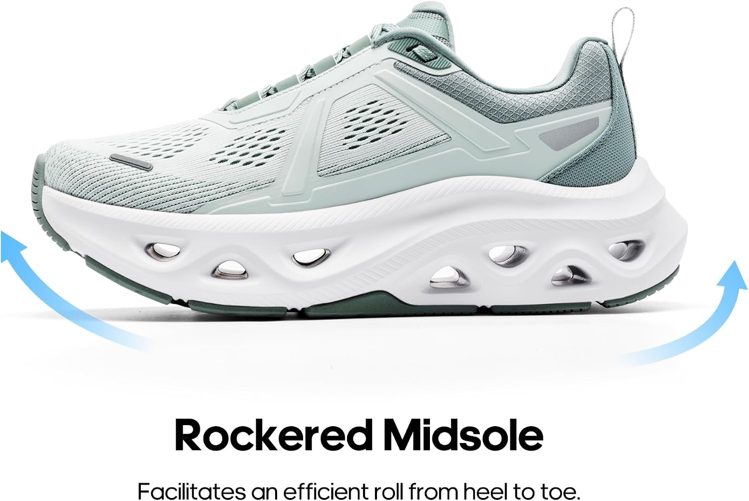 image:imageNORTIV 8 Womens Cushioned Walking Fashion SneakersLight Green