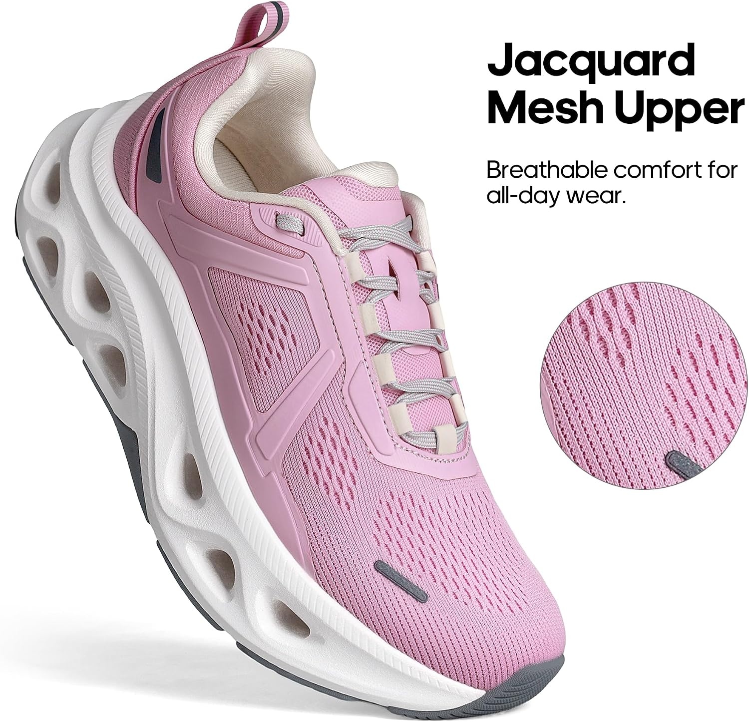 image:imageNORTIV 8 Womens Cushioned Walking Fashion SneakersPink
