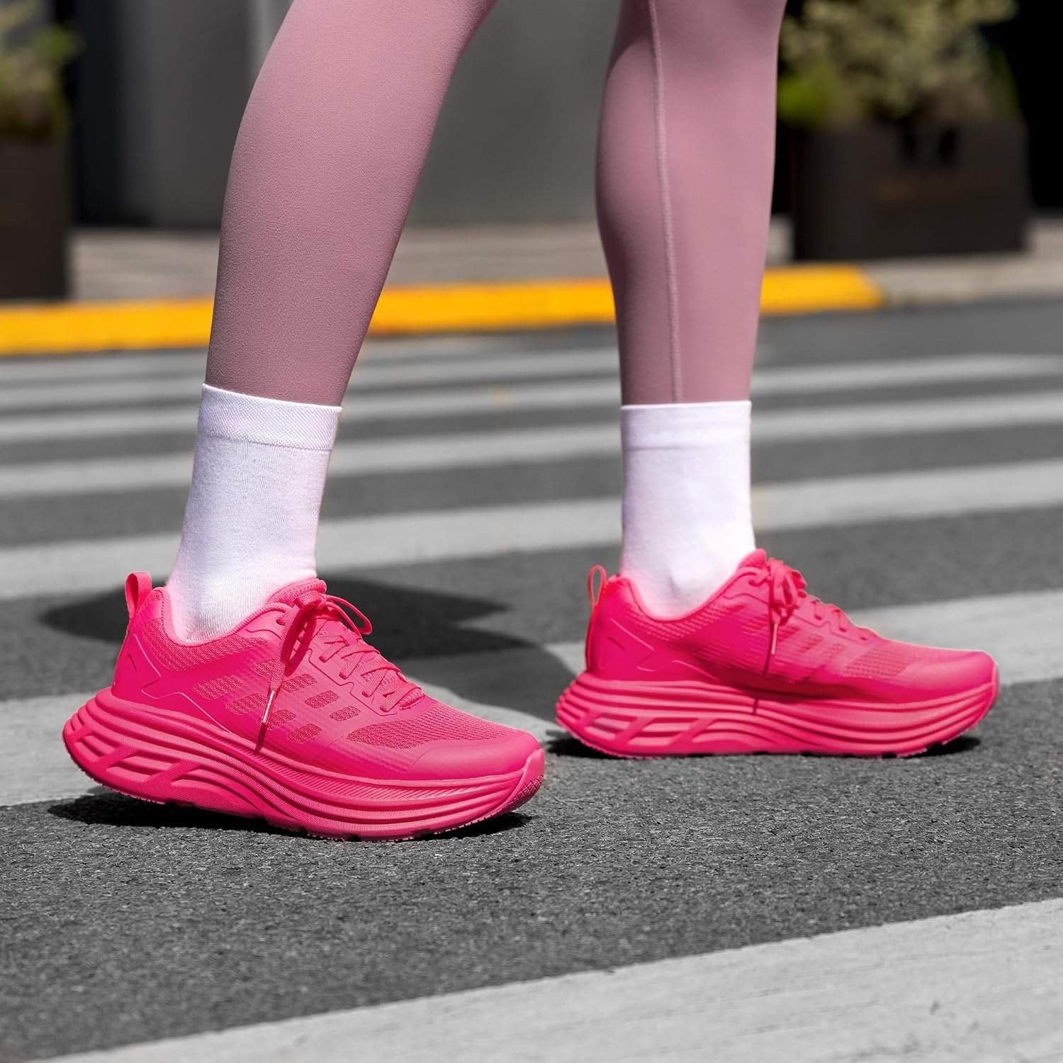 image:imageNORTIV 8 Womens Walking Shoes Running Tennis SneakersHot Pink
