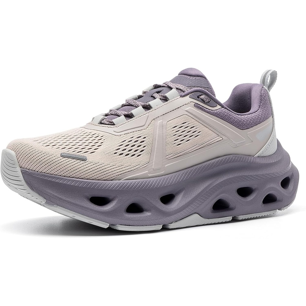 image:imageNORTIV 8 Womens Cushioned Walking Fashion SneakersGrey PinkPurple