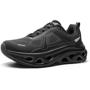 NORTIV 8 Women’s Cushioned Walking  Fashion Sneakers(All Black)